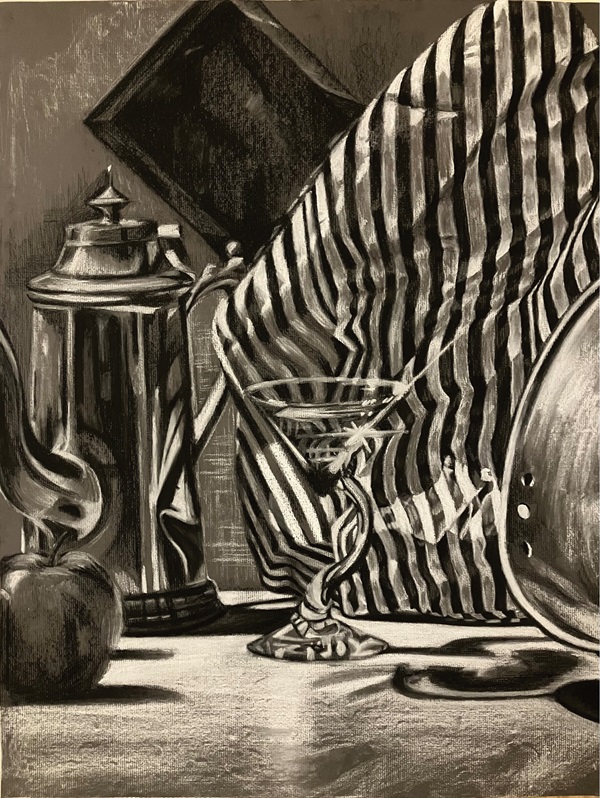 Conte' Crayon on 19x25inch Charcoal Paper